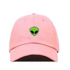 Green Alien Outer Space Baseball Cap Embroidered Cotton Adjustable Dad Hat