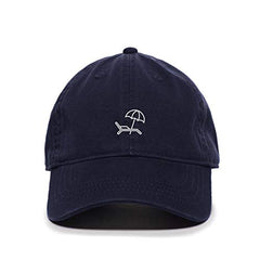 Beach Chair with Umbrella Baseball Cap Embroidered Cotton Adjustable Dad Hat