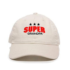 Super Grandpa Dad Baseball Cap Embroidered Cotton Adjustable Dad Hat