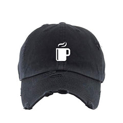 Cup of Coffee Vintage Baseball Cap Embroidered Cotton Adjustable Distressed Dad Hat