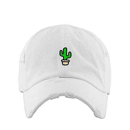 Cactus Vintage Baseball Cap Embroidered Cotton Adjustable Distressed Dad Hat