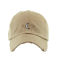 Moon Vintage Baseball Cap Embroidered Cotton Adjustable Distressed Dad Hat