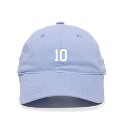 #10 Jersey Number Dad Baseball Cap Embroidered Cotton Adjustable Dad Hat