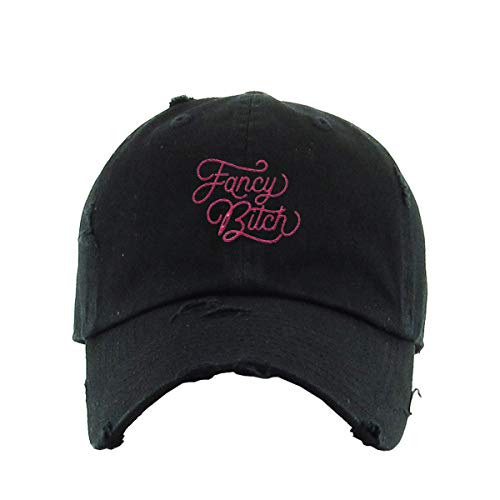 Fancy Bitch Vintage Baseball Cap Embroidered Cotton Adjustable Distressed Dad Hat