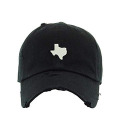 Texas Map Vintage Baseball Cap Embroidered Cotton Adjustable Distressed Dad Hat