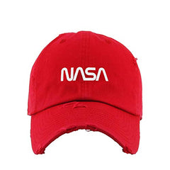Retro NASA Logo Vintage Baseball Cap Embroidered Cotton Adjustable Distressed Dad Hat