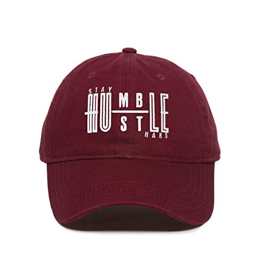Stay Humble Hustle Hard Baseball Cap Embroidered Cotton Adjustable Dad Hat