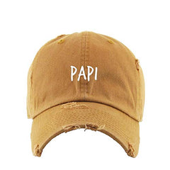 Papi Vintage Baseball Cap Embroidered Cotton Adjustable Distressed Dad Hat