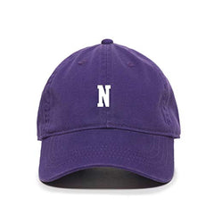 N Initial Letter Baseball Cap Embroidered Cotton Adjustable Dad Hat