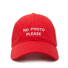No Photo Please Paparazzi Baseball Cap Embroidered Cotton Adjustable Dad Hat