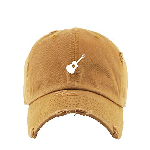 Guitar Vintage Baseball Cap Embroidered Cotton Adjustable Distressed Dad Hat