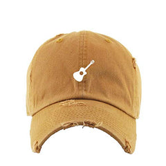 Guitar Vintage Baseball Cap Embroidered Cotton Adjustable Distressed Dad Hat