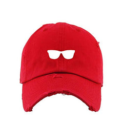 Wayfarer Glasses Vintage Baseball Cap Embroidered Cotton Adjustable Distressed Dad Hat