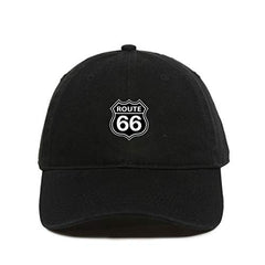 Route 66 Dad Baseball Cap Embroidered Cotton Adjustable Dad Hat