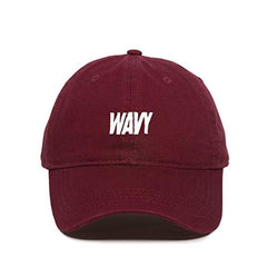 Wavy Dad Baseball Cap Embroidered Cotton Adjustable Dad Hat
