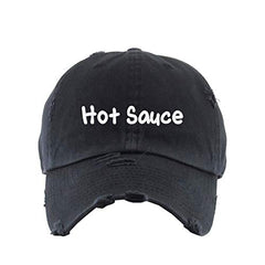 Hot Sauce Vintage Baseball Cap Embroidered Cotton Adjustable Distressed Dad Hat