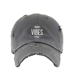 Good Vibes Only Vintage Baseball Cap Embroidered Cotton Adjustable Distressed Dad Hat