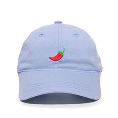 Red Chilli Pepper Baseball Cap Embroidered Cotton Adjustable Dad Hat