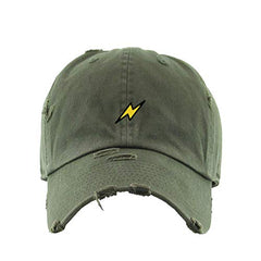Bolt Vintage Baseball Cap Embroidered Cotton Adjustable Distressed Dad Hat