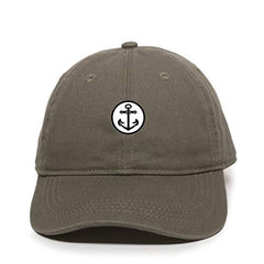 Circle Anchor Dad Baseball Cap Embroidered Cotton Adjustable Dad Hat