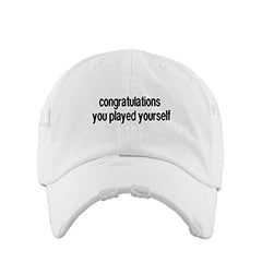 You Played Yourself Dad Vintage Baseball Cap Embroidered Cotton Adjustable Distressed Dad Hat
