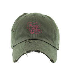 Fancy Bitch Vintage Baseball Cap Embroidered Cotton Adjustable Distressed Dad Hat