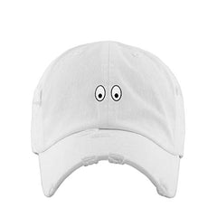 Creepy Eyes Vintage Baseball Cap Embroidered Cotton Adjustable Distressed Dad Hat