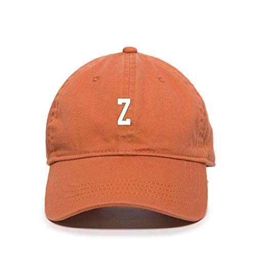 Z Initial Letter Baseball Cap Embroidered Cotton Adjustable Dad Hat