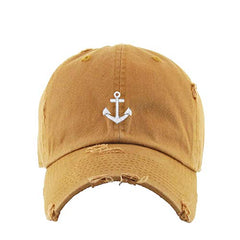 Anchor Vintage Baseball Cap Embroidered Cotton Adjustable Distressed Dad Hat