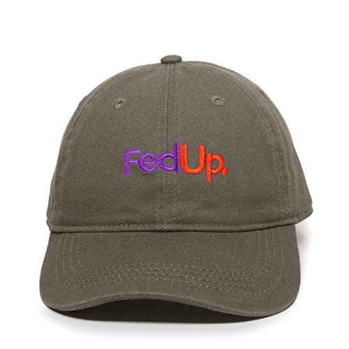 Fed Up FedEx Dad Baseball Cap Embroidered Cotton Adjustable Dad Hat