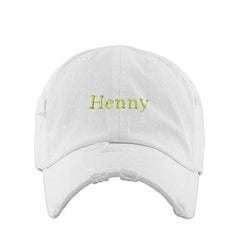 Henny Vintage Baseball Cap Embroidered Cotton Adjustable Distressed Dad Hat