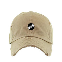 CD DJ Vintage Baseball Cap Embroidered Cotton Adjustable Distressed Dad Hat