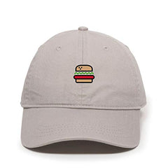 Burger Baseball Cap Embroidered Cotton Adjustable Dad Hat