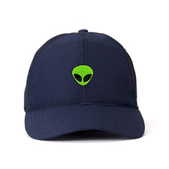 Green Alien Outer Space Baseball Cap Embroidered Cotton Adjustable Dad Hat