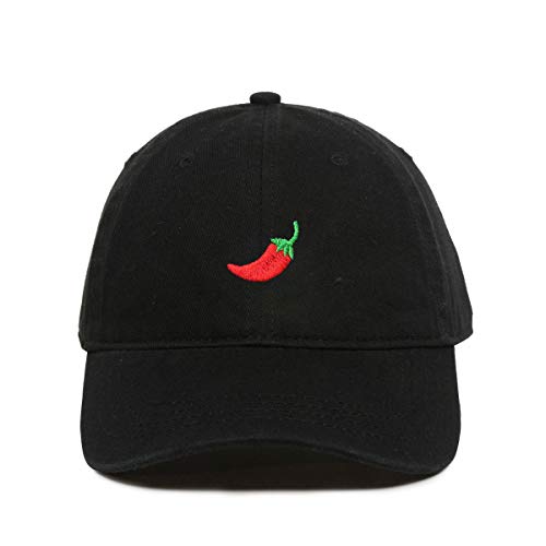 Red Chilli Pepper Baseball Cap Embroidered Cotton Adjustable Dad Hat
