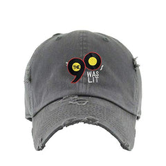 90's was Lit Vintage Baseball Cap Embroidered Cotton Adjustable Distressed Dad Hat