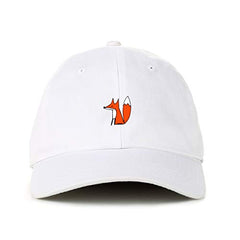 Fox Baseball Cap Embroidered Cotton Adjustable Dad Hat