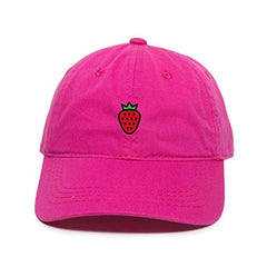 Strawberry Baseball Cap Embroidered Cotton Adjustable Dad Hat