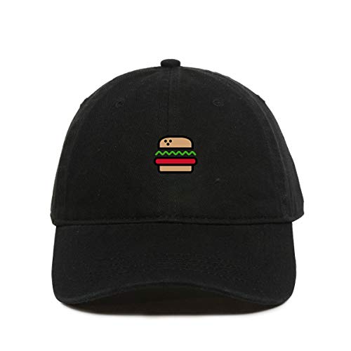 Burger Baseball Cap Embroidered Cotton Adjustable Dad Hat