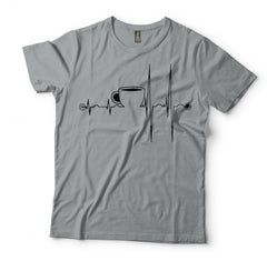 Coffee Heartbeat Design T-Shirt