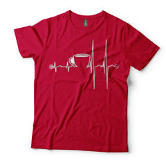 Coffee Heartbeat Design T-Shirt