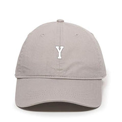 Y Initial Letter Baseball Cap Embroidered Cotton Adjustable Dad Hat