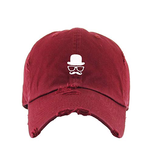 Gentleman Vintage Baseball Cap Embroidered Cotton Adjustable Distressed Dad Hat