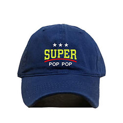 Super Pop Pop Dad Baseball Cap Embroidered Cotton Adjustable Dad Hat