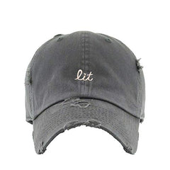 It's Lit Vintage Baseball Cap Embroidered Cotton Adjustable Distressed Dad Hat