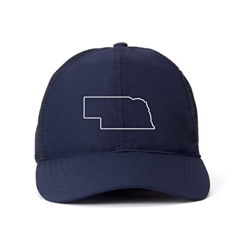 Nebraska Map Outline Dad Baseball Cap Embroidered Cotton Adjustable Dad Hat
