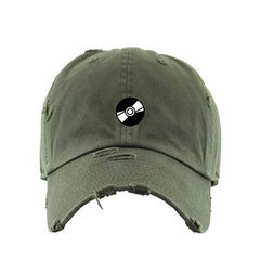 CD DJ Vintage Baseball Cap Embroidered Cotton Adjustable Distressed Dad Hat