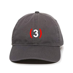 Number #3 Dad Baseball Cap Embroidered Cotton Adjustable Dad Hat