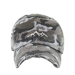Mountain Vintage Baseball Cap Embroidered Cotton Adjustable Distressed Dad Hat