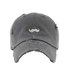Mustache Vintage Baseball Cap Embroidered Cotton Adjustable Distressed Dad Hat